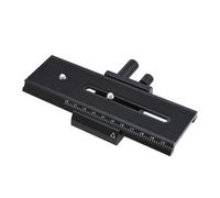 UTHCLO Macro Rail Rod Support Guide Bracket DSLR Camera Mount Baseplate, Manual Fine Adjustment Macro Focusing Slider Rail for Tripod Accessories, Black