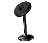 UTHCLO Magnetic Car Phone Holder Rotatable 360 Degrees with 6 Rubidium Magnets Aluminum Alloy Mobile Phone Stand Full Coverage, Black for Dashboard and Central Console