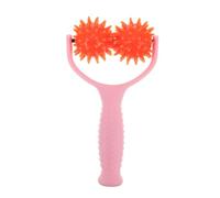 UTHCLO Manual Massage Roller Stick Pink PVC Muscle Massager Roller with Controllable Strength for Neck and Shoulder Relaxation Suitable for Office Workers