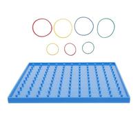 UTHCLO Mathematical Geoboard Nail Board 20cm with 20 Colorful Rubber Bands Shape Exploration Kit Educational Math Learning Tool for Primary School Students