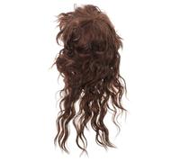 UTHCLO Men's Brown Curly Mullet Wig Lightweight with Secure Fit, Retro Rock Style Costume Wig for Halloween Party and Cosplay Events, 18inch Vintage Punk Rocker Hair Accessory