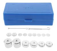 UTHCLO Metal Slotted Weights with Hanger and Storage Box Slotted Mass Plates for Physics Lab Experiments Polished Surface Safe for Teaching and Calibration Use