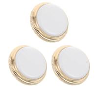 UTHCLO Metal Trumpet Key Valve Caps Replacement 3Pcs Shell Inlay Finger Buttons Portable Accessories for Trumpet Players