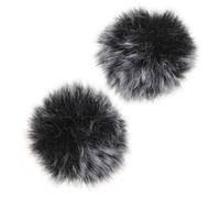 UTHCLO Microphone Covers with Imitation Plush Material Easy to Put and Remove 2pcs Black Protecting Microphone from Spit, Suitable for Bar and Stage Use