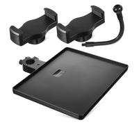 UTHCLO Microphone Holder Sound Card Tray with Phone Slot Thickened Material Stable Stand for Live Broadcast Karaoke Stage Recording and Office Use