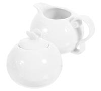 UTHCLO Milk Jug Delicate Sugar Jar Ceramic Retro Style Dishwasher Safe Appearance Elegant Design for Afternoon Tea