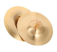 UTHCLO Mini Brass Finger Cymbals with Ergonomic Handles Handheld Percussion Instrument for Belly Dance Accessories Party Performance Musical Props for Drum Practice