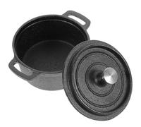 UTHCLO Mini Cast Iron Milk Pot with Dual Handles and Lid Small Cooking Pot for Milk Instant Noodles and Food Mirror-Polished Interior for Easy Cleaning Dishwasher Safe Household Kitchen