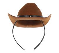UTHCLO Mini Cowboy Hat Headband for Pets Western Style Small Cowgirl Party Hat Adjustable Dog Birthday Headgear UV Protection Accessory