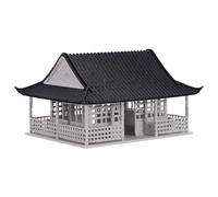 UTHCLO Mini Pavilion Figurine Ornament Miniature Garden Buildings Miniature Zen Garden Accessories Plastic Handcrafted Detail Elegant Ancient Architecture Space-saving Design for Micro