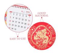 UTHCLO Miniature Desk Calendar Red Chinese Year Horse Year Lunar Calendar Daily Tearable Pages Thick Yearly Organizer for Home Office School Prosperity Decoration