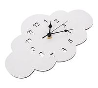 UTHCLO Modern Cartoon Wall Clock Decorative Wall Clock White Wooden Cloud Shape Nordic Style Mute Design Convenient to Assemble Power Supply 1 Aa Battery Not Included for Living Room