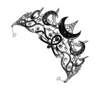 UTHCLO Moon and Star Rhinestone Bridal Crown Headband for Women, Sparkling Moonlight Tiara Wedding Headdress, Halloween Cosplay and Birthday Party Hair Accessory