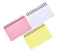 UTHCLO Multi-Function Office Notepad Thickened Portable Coil Notepad Lined Writing Pad for Students and Office Use 3Pcs Colorful Spiral Notebooks with Simple Cute Design