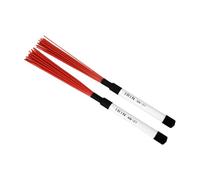 UTHCLO Multipurpose Nylon Drum Brushes with Abs Handle Red White Drum Accessories for Beginner Drummers Comfortable Grip Portable Percussion Instrument Brushes for Jazz Rock Folk
