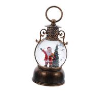 UTHCLO Musical Christmas Snow Globe Lantern with LED Lights and Classic Music Box Glitter Santa Snowman Holiday Decoration Water-resistant Design Portable Xmas Table Ornament with USB