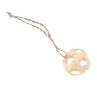 UTHCLO Natural Bamboo Woven Rabbit Hay Feeder Ball Hangable Hollow Grass Dispenser for Small Pets Bunny Feeder for Exercise and Emotional Relief Suitable for Cages Gardens and Balconies