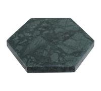 UTHCLO Natural Green Marble Hexagonal Coasters Set, Heat-Resistant Drink Coasters for Coffee and Tea Cups, Decorative Table Mats for Home and Office