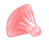 UTHCLO Natural Jade Fan Pendant DIY Jewelry Accessory Retro Hand Engraved Fish Tail Charm for Necklace Bracelet Red Watermelon Crystal