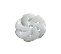 UTHCLO Natural Jade Flower Pendant DIY Accessory Carved Hollow-out Flat Floral Charm for Jewelry Making Necklace Bracelet Keychain Elegant Handcrafted Lucky Amulet