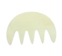 UTHCLO Natural Jade Stone Gua Sha Comb with Large Five-Tooth Design Scalp Massager for Headache Relief and Improved Sleep Facial and Body Gua Sha Scraping Tool for Hair Care and
