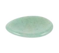 UTHCLO Natural Light Green Stone Thumb Massage Tool Creative Waterdrop Shape, Easy to Hold Relaxing Scraping Plate for Stress Relief and Improved Blood Flow in Spa Therapy