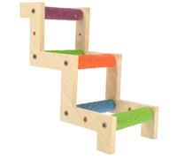 UTHCLO Natural Wood Parrot Ladder Bridge for Small to Medium Birds Climbing and Grinding Staircase for Parakeets Cockatiels Lovebirds Expand Activity Space Bird Cage Accessory