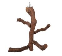 UTHCLO Natural Wood Parrot Perch Stand Bird Branch for Cage Wear-resistant Chewing Stick for Pet Birds Safe Climbing and Exploring Accessory for Parakeets and Cockatiels