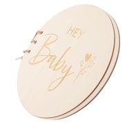 UTHCLO Natural Wood Shower Guest Book Compact Keepsake Memory Album for Pregnancy Journey and Milestones Rustic Wooden Sign in Book for Birth Celebrations and Family Gatherings