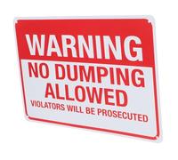 UTHCLO No Dumping Sign Iron Warning for Outdoor Use No Dumping Allowed Wall Sign with Violators Will Be Prosecuted Message Weather Resistant for Community Legal Protection