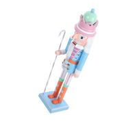 UTHCLO Nutcracker Ornament Nutcracker Statue Decor Christmas Decor Themed Decorative Xmas Faux Wood Sky-blue