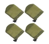 UTHCLO Nylon Mesh Drawstring Bags 4pcs Green Stuff Sack for Outdoor Emergency Pouch Storage and Day Trips
