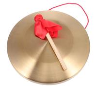 UTHCLO Opera Hand Gong Percussion Instrument Copper Gong with Hammer Ergonomic Handle Traditional Musical Training Tool for Creativity Development