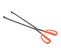 UTHCLO Outdoor Garbage Clamps Long Handle Trash Grabber Tool with Flat Head Red Plastic Grip for Sanitation Workers and Outdoor Cleaning Use