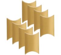 UTHCLO Paper Candy Boxes with DIY Arts and Crafts Feature Pillow Shape 20pcs Golden Colour for Small Jewelry and Candies for Wedding and Celebration Favour Packaging