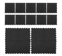 UTHCLO Paper Napkins Elegant Fan Shape 100pcs Disposable Black Scalloped Edge Bulk Pack Party Napkins Ensuring Cleanliness for Birthday Shower Table Setting