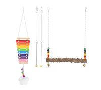 UTHCLO Parrot Chew with Hanging Chain for Birds and Chickens Bite Resistant Swing for Coordination and Dental Care Non Toxic Bird Cage Accessory