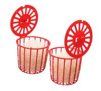 UTHCLO Parrot Nesting Toy Set with Red Sisal Basket Plastic Bird Breeding Nest Bowl for Hatching Canary Nest and Bird Hollow Cage Shelter