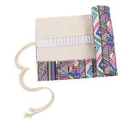 UTHCLO Pencil Case Cloth Material with Decorative Shape Large Capacity Roll up from Breaking Convenient for Pens and Colour Pens for Art Students