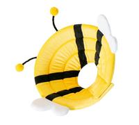 UTHCLO Pet Collar Postoperative Neck Circle Breathable Bite-proof Protective Cone for Dogs and Cats, Yellow Bee Pattern, Size M (recommended 5-10 Lbs)
