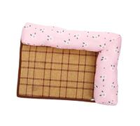 UTHCLO Pet Cooling Bed Non-slip Dog Mat Rattan Nest Double-sided Pillow s Size Summer Cooling Pad for Small Dogs