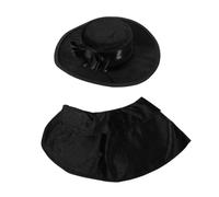 UTHCLO Pet Costume Set for Dogs and Cats Halloween Party Black Cloak Cape with Wig L Size Cosplay Outfit