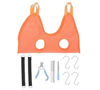 UTHCLO Pet Grooming Hammock for Cats and Dogs with Orange S-size Hanging Bed, Household Nail Cutter Set for Convenient Claw Care and Professional Grooming at Home