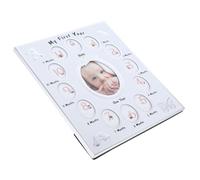 UTHCLO Photo Frame Months Growth Record Picture Frame for My First Year Birthday Display Rack White Safe Material with Cartoon Design Holds Month Pictures for Cherished Memories