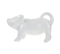 UTHCLO Pig Shaped Ceramic Milk Jug with Handle, Practical White Creamer for Dining Table Decoration and Party Use, Beautifully Designed Coffee Frothing Pitcher with Wide Use Range