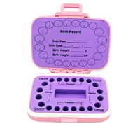 UTHCLO Pink Tooth Keepsake Box for Baby Teeth with Pp and Eva Material Designed to Fix and Write Baby's Information to Keep Child's Memory