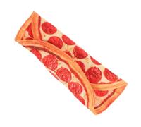 UTHCLO Pizza Pencil Case Canvas Roll-up Pen Pouch Large Capacity Brush Pen Organizer for Students and Artists, Lovely Round Pencil Holder Suitable for School and Travel