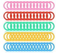 UTHCLO Plastic Binder Rings and Made of Sturdy Plastic 120pcs Universally Adaptable for Organizing Revision Cards and Categorizing Paperwork for Flashcards and Loose Leaf Papers