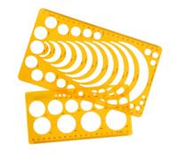 UTHCLO Plastic Geometric Drawing Rulers 2Pcs Set, Design and Measuring Template Stencils for Technical Drawing and Interior Design, Office and School Supplies