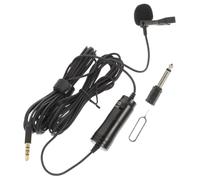 UTHCLO Plastic Lavalier Microphone Lapel Mic Recording Microphone for Video Lectures Tiny Replacement for Phone Computer